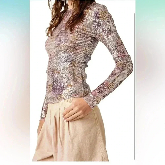 INTIMATELY FREE PEOPLE Gold Rush Top SIZE MEDIUM - Picture 3 of 13